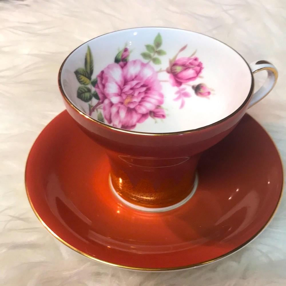Rare Vintage Aynsley-bone china teacup and saucer